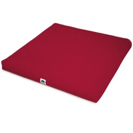 Waterglider International Zabuton, Eclipse line, Buckwheat Filled Meditation Cushion, 23" x 23" Burgundy