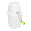 Relaxdays, White-Green Manual Ice Crusher, with Hand Crank, Bar Accessories,