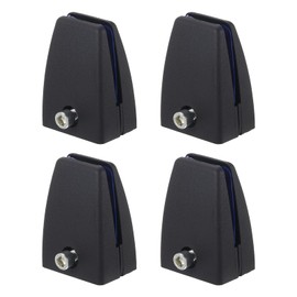 sourcing map Office Desk Partition Support Bracket, 4pcs Desk Divider Clamp Brackets Screen Clip Holders for 2-20mm Thick, Black