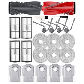 iRobacc 23 Pack Replacement Accessories for Roborock Saros 10R/G20S Ultra, 2 Main Brushes 4 Side Brushes 5 Dust Bags 4 HEPA-Filters 6 Mop Pads etc.