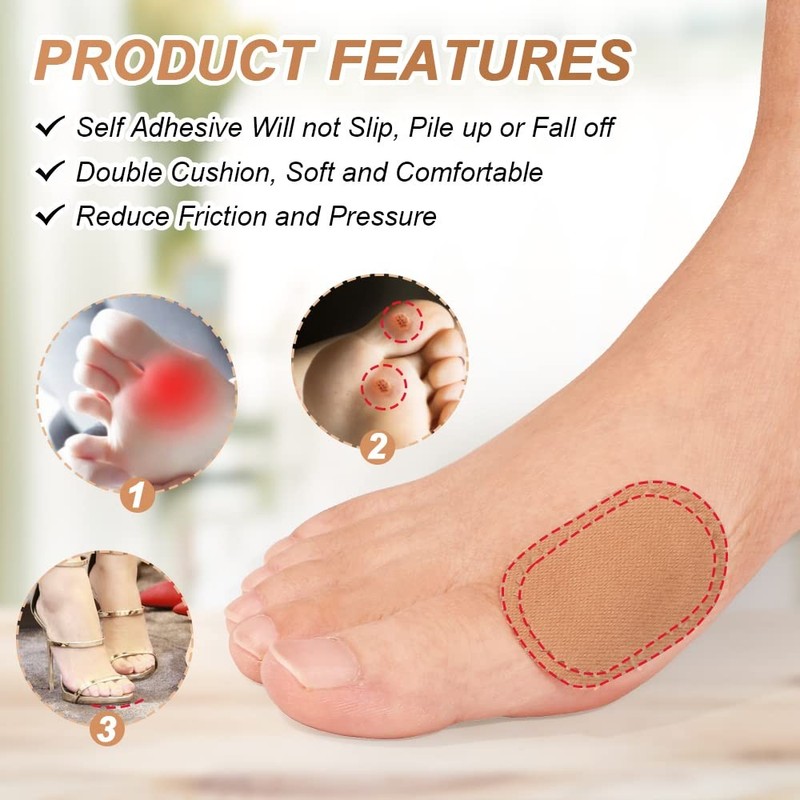 Povihome 48 Count Bunion Cushion Pads, Bunion Foot Protectors for
