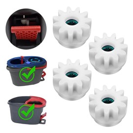 4pcs Spin Mop Replacement Part Turbo Mop Bucket Gear Part Easy Mop Pedal Broom Spin Replacement One Way Bearing Sprocket Pedal Replacement Spinmop Bucket Replacement Part for Vil-eda and More Spinmop