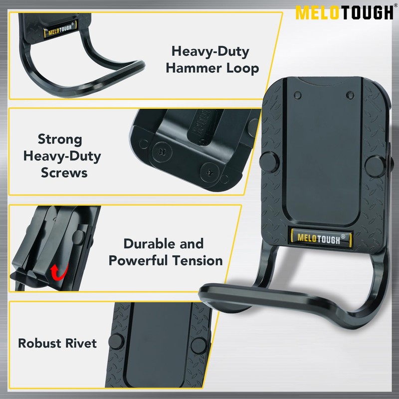 MELOTOUGH Hammer Holder for Belt,Hammer Loop Fit Up to 2"