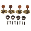 4 Pcs Ukulele Tuning Peg 2R 2L Metal Rosewood Elegant