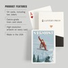 Lantern Press Vermont, Snowboarder Jumping (52 Playing Cards, Poker Size