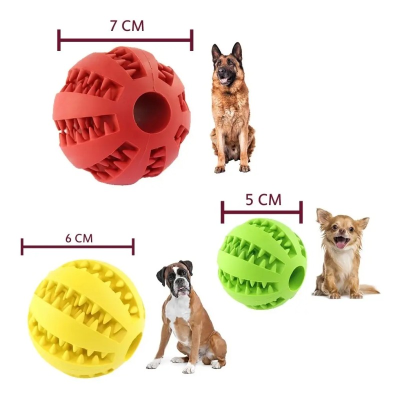 Pelota Para Perro De Plástico Higiene Dental (2 Pz) 5