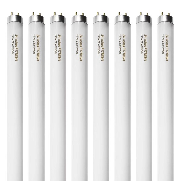 Konideke 8 Pack 24 inch F17T8 17 Watts Light Bulb