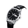 WWoor Men PU Leather Strap Waterproof Quartz Watch Wristwatch (Silver