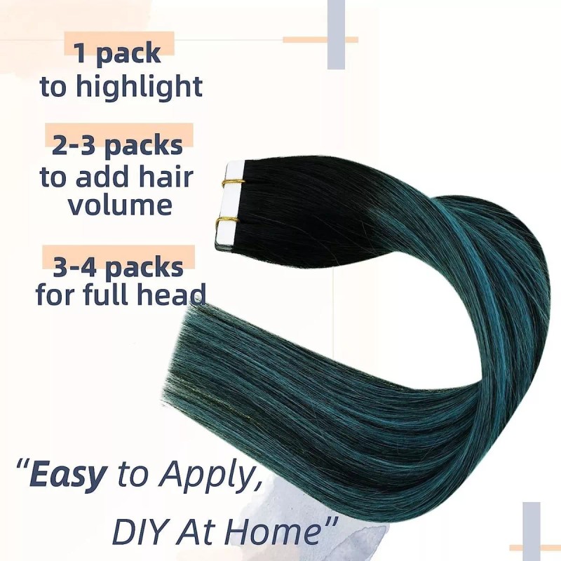 Runature Extensiones De Cabello 100% Naturales Negro A 18in 50gramos