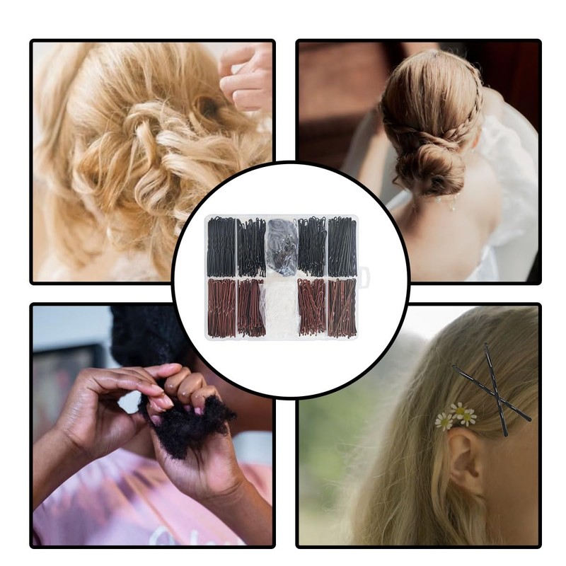 600 Count Hair Accessories Set, Bobby Pins and U-Shaped Pins