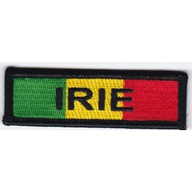 Unbranded Rasta IRIE Embroidered Patches 1"x3" iron-on