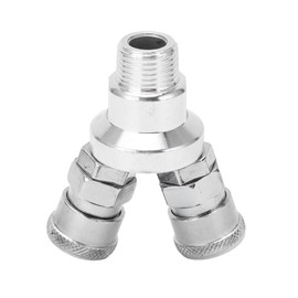 2 Way Hose Manifold Splitter Coupler Carbon Steel G12 Thread Manifold Block Splitter for Pneumatic Air Compressor Manifold Fitting