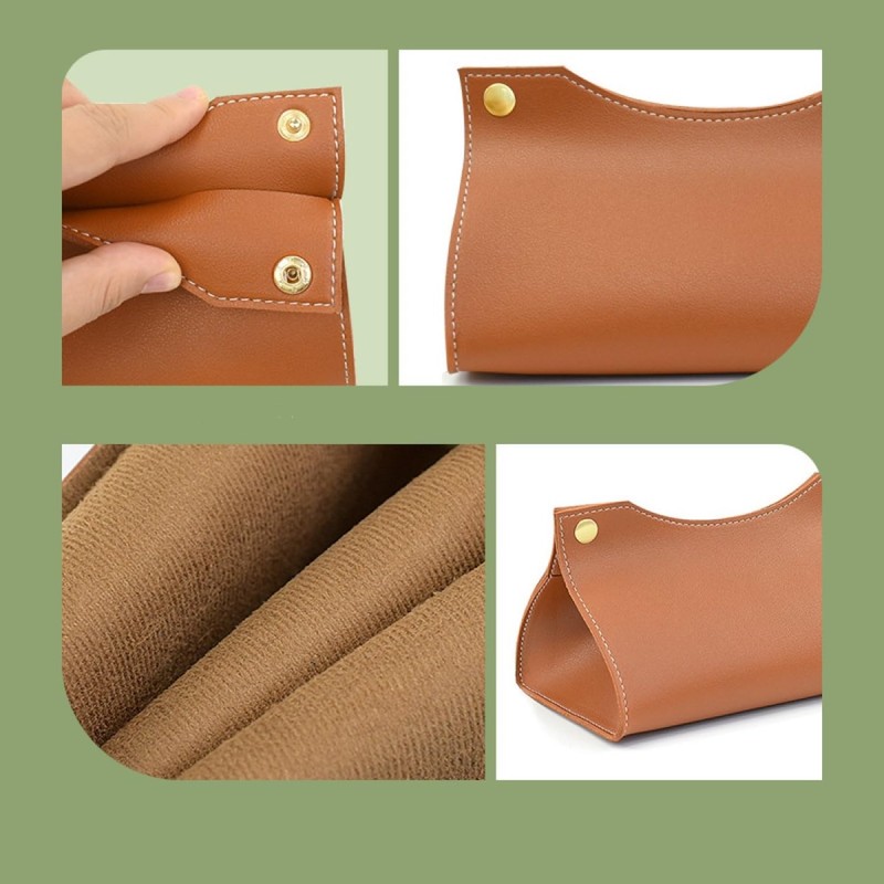 Tissue Box, Leather Tissue Box Bag, Rectangular Leather Cosmetic Tissue