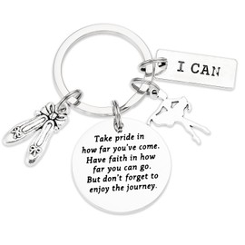Dance Recital Gifts Ideas Keychain for Women Teens Dancer Key chain for a Dancer Dance Team Keyring Dance Keychain