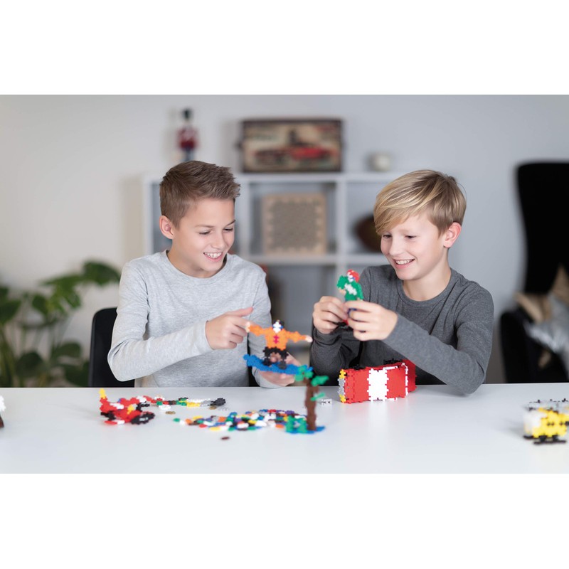 Plus-Plus 9603728 Geniales Konstruktionsspielzeug, Basic, Baustelle, Bausteine-Set,360 Teile