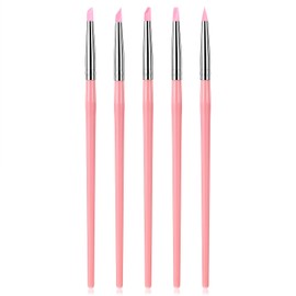 Yuanchu 5 Pcs Silicone Paint Brush, Professional Silicone Brush for Resin Silicone Sculpting Tools Rubber Brush Silicone Paint Brushes for Acrylic Painting Clay Handicraft Carving Pottery Artwork