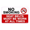 No Smoking Seat Belts Must Be Worn Stickers - 5