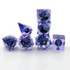 ORUZA 7 PCS Purple Dragon Eye Dice Liquid Core DND