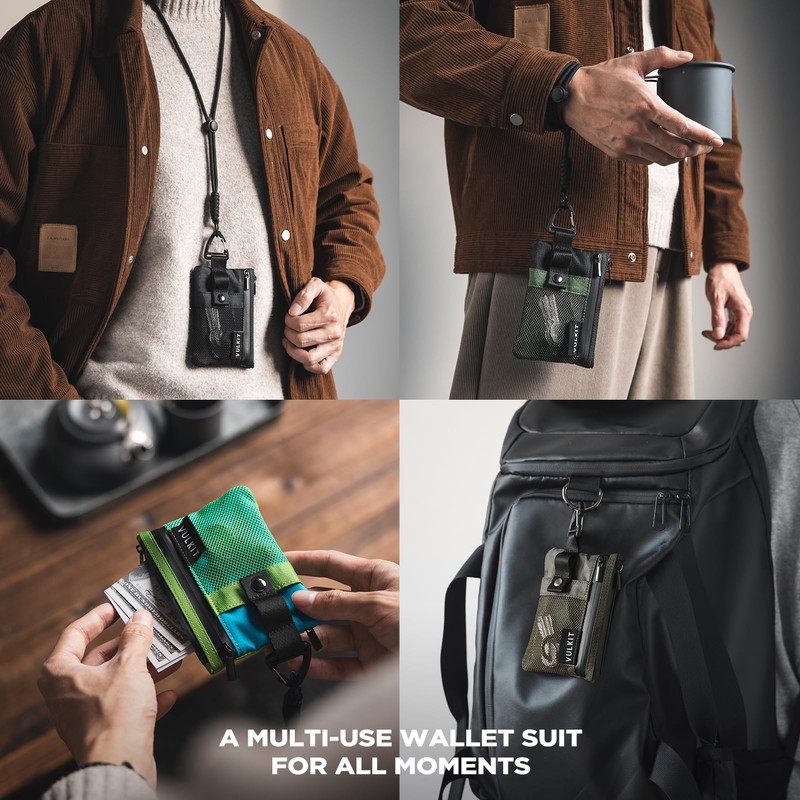 VULKIT Minimalist Small Wallet with ID Window, RFID Blocking Card