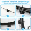 XHTTFDC Magnetic Cable Ties set,20 Magnetic Zip Tie Mounts with