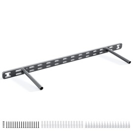 1pc Floating Shelf Bracket Heavy Duty,Decorative Floating Shelf Hardware Hidden Black Metal Fireplace Mantel Brackets (22"X6"X1.0" Without Tools)