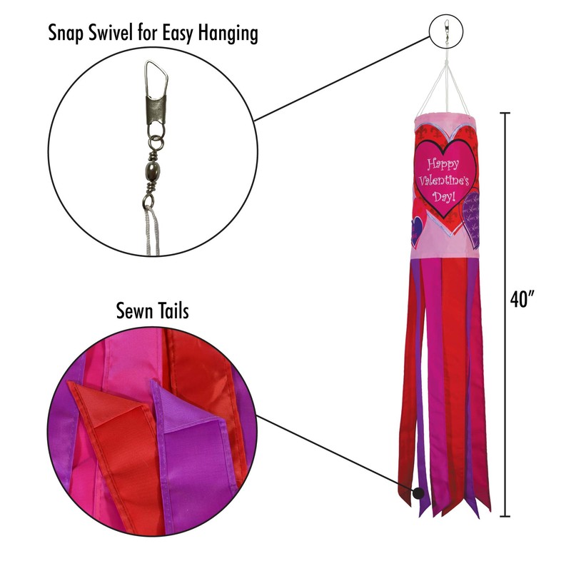 In the Breeze 5068 Valentine's Day Windsock, 40-Inch,