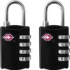 Desired Tools TSA Locks for Luggage, 2-Pc Durable Steel Padlock,