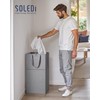 SOLEDI Large Collapsible Laundry Basket with Extended Handles, Freestanding Strong