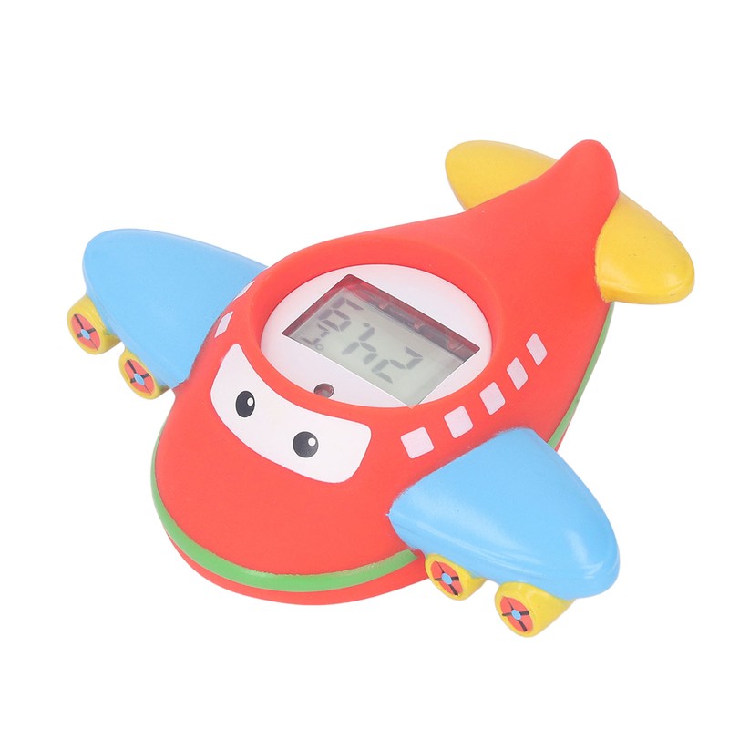 Baby Bath Thermometer IPX7 Waterproof Accurate Cartoon Airplane Shape Small