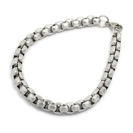 THE MEN THING CURVELINE - 6mm Stainless Steel Bracelet 7 inch for Men & Boy