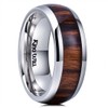 King Will NATURE 8mm Mens Real Wood Inlay Titanium Wedding