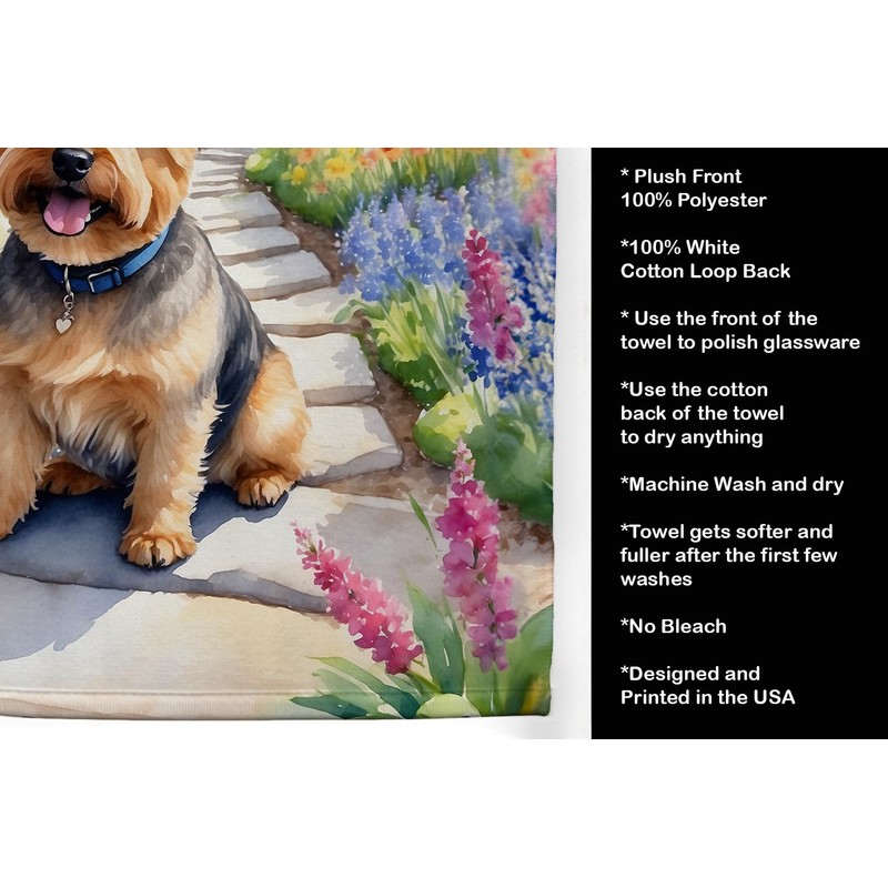 Norwich Terrier Spring Path Kitchen Towel