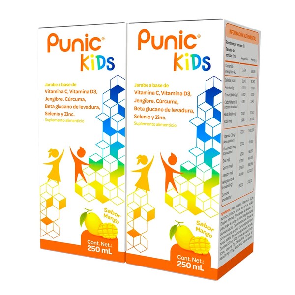 Punic Kids Duo Pack Jarabe Infantil 250ml | Ingredientes 100%