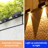 RLRTWIN Solar Wall Lights, Non-Drill Fence Lights Solar Powered Outdoor