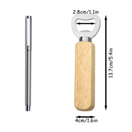 Eterspr Pack of 10 Wooden Bottle Openers, Simple Style Green Bottle Openers, Can be Used as a Cap Opener or Gift for Men