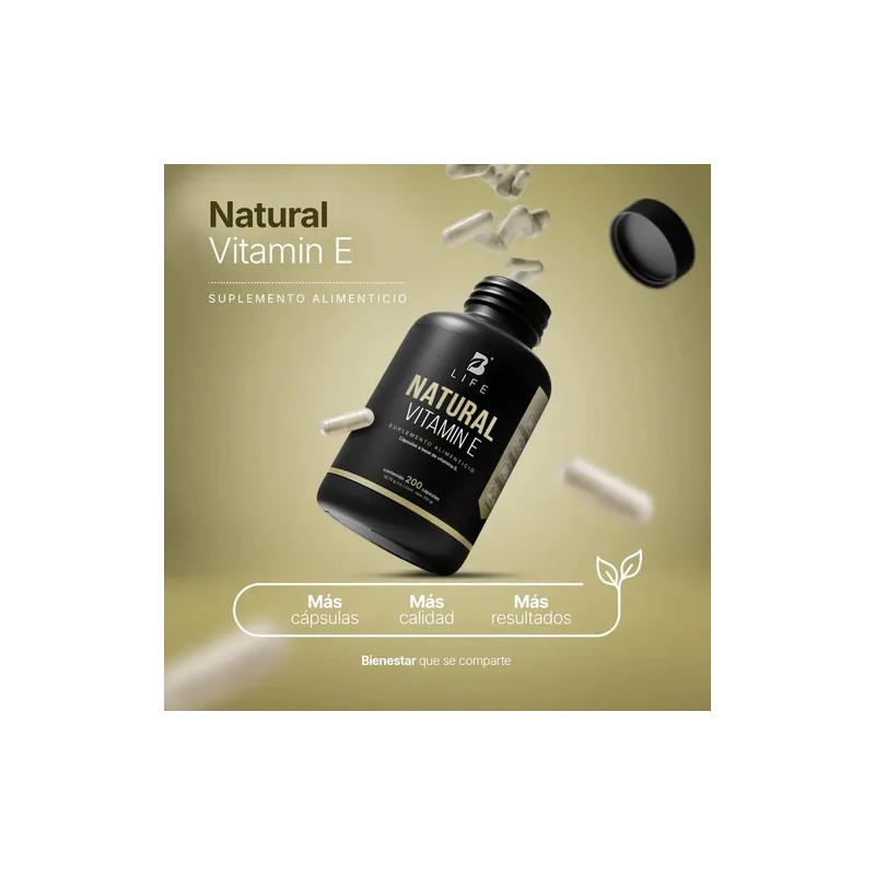 Vitamina E Con Biotina Y Aceite De Coco 200 Cápsulas