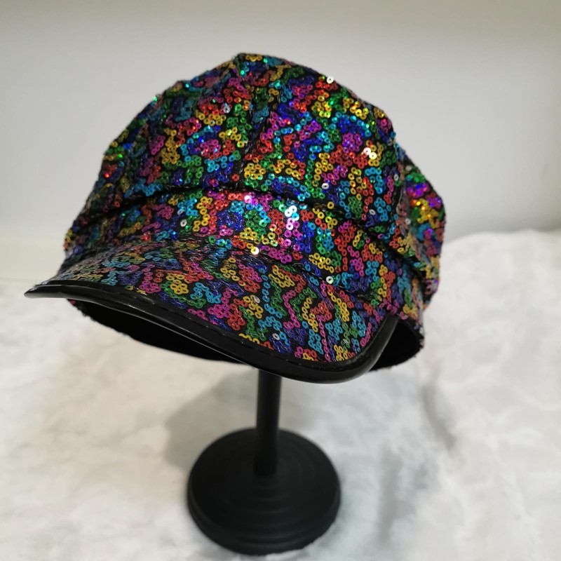 TRADERPLUS Sequin Hat Captain Hat Party Berets Disco (AU, Alpha,