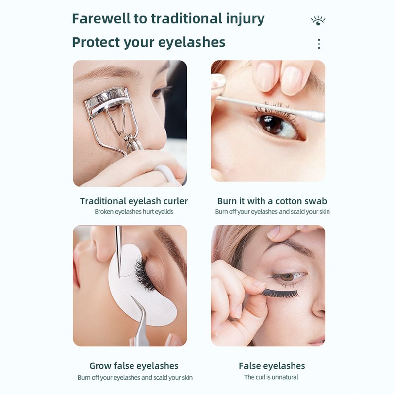 Rechargeable Electric Eyelash Curler Multiple Guard System Fast Heating Electric