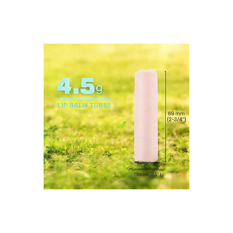 Paquete de 30 tubos vacíos de bálsamo labial, color rosa,
