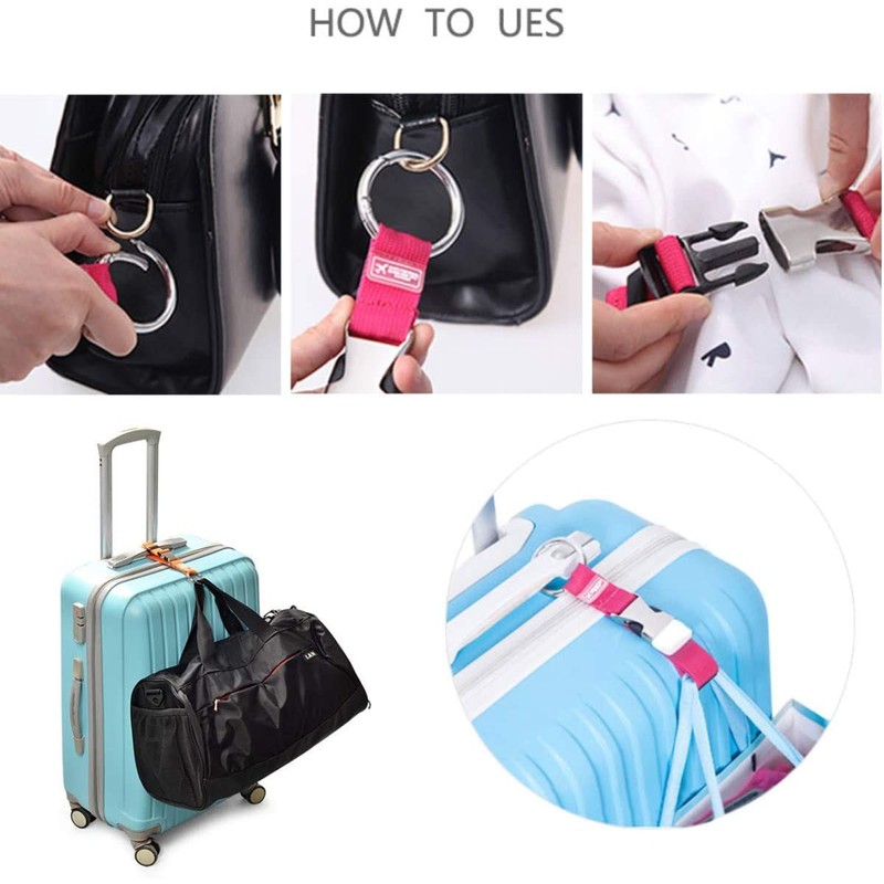 JAKAGO Luggage Strap Coat Holder Gripper Handbag Clip Baggage Suitcase