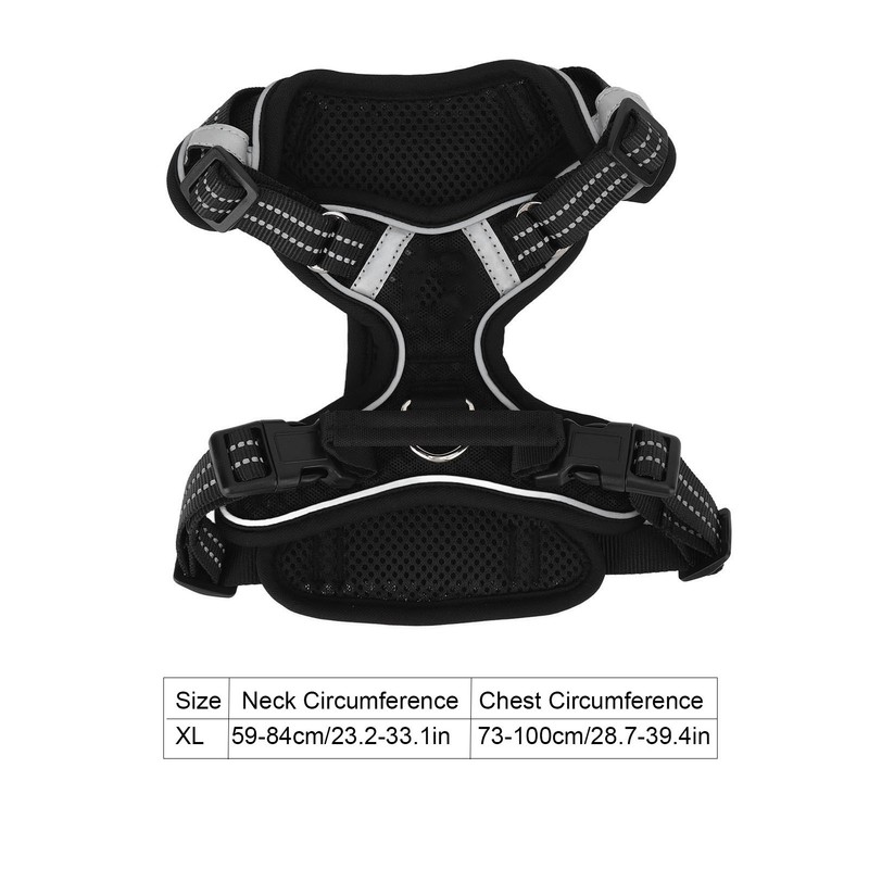 Dog Harness Adjustable Comfortable Reflective Strip Safety Mesh Dog Vest