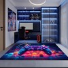 Boys Gaming Rug for Boys Bedroom,3D Printed Gamepad Kids Gaming