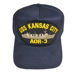 Hnp USS Kansas City AOR-3 Ship HAT - Navy Blue - Veteran Owned Business, One Size
