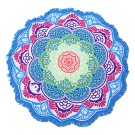 WOONEKY Polyester Beach Towel Tassels Yoga Mat Shawl Versatile Decorative Lightweight Ideal for Travel