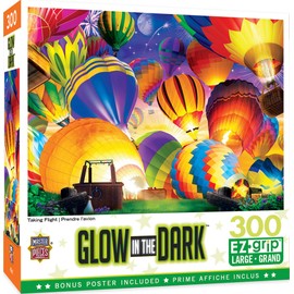 Masterpieces 300 Piece EZ Grip Glow in The Dark Jigsaw Puzzle - Taking Flight - 18"x24"