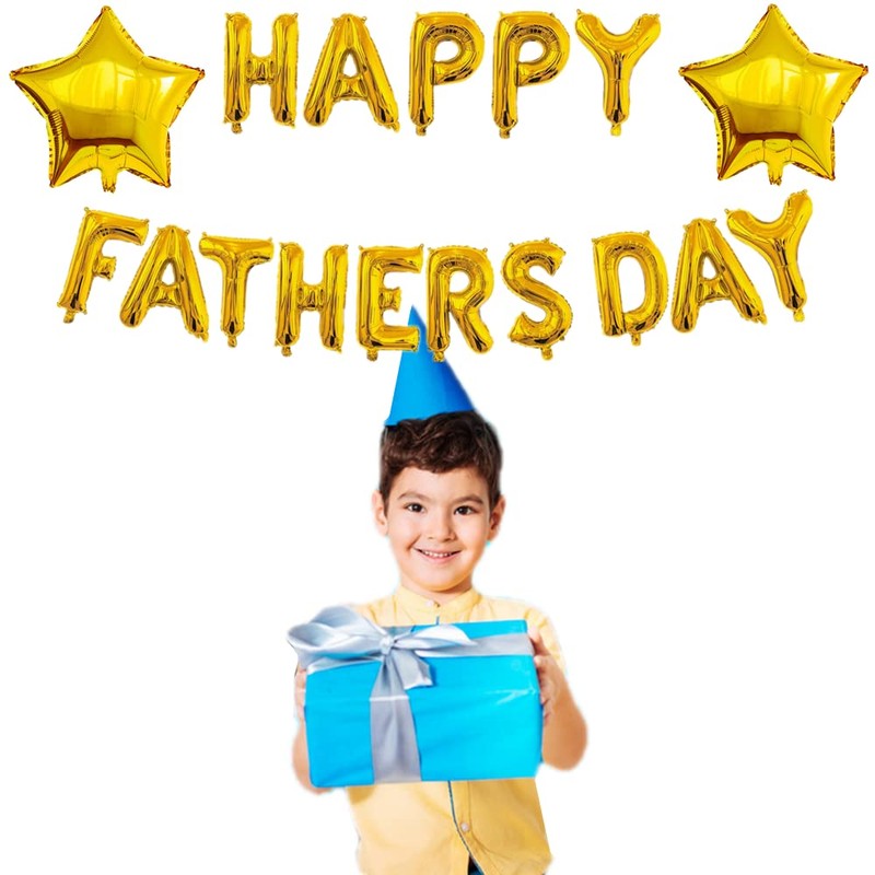 Happy Father’s Day Balloons Banner, Best Dad Ever Thank You