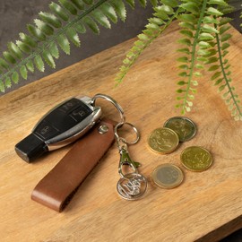 Robin Goods® 2 x Keyrings Zodiac Sign Aquarius Shopping Trolley Token, Zodiac Pendant for Shopping Trolley with Removable Shopping Chip, Carabiner and Key Ring (Aquarius 2X)