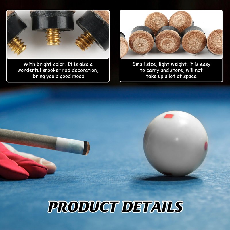 Ownkim Pack of 12 12 mm Pool Cue Tips, High-Quality