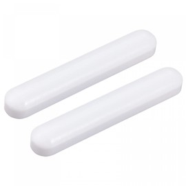 sourcing map Magnetic Stirrer Mixer 60 mm (1.77 Inch) x 8 mm Cylinder Shape White Pack of 2