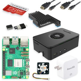 CanaKit Raspberry Pi 5 Starter Kit PRO - Turbine Black (128GB Edition) (4GB RAM)